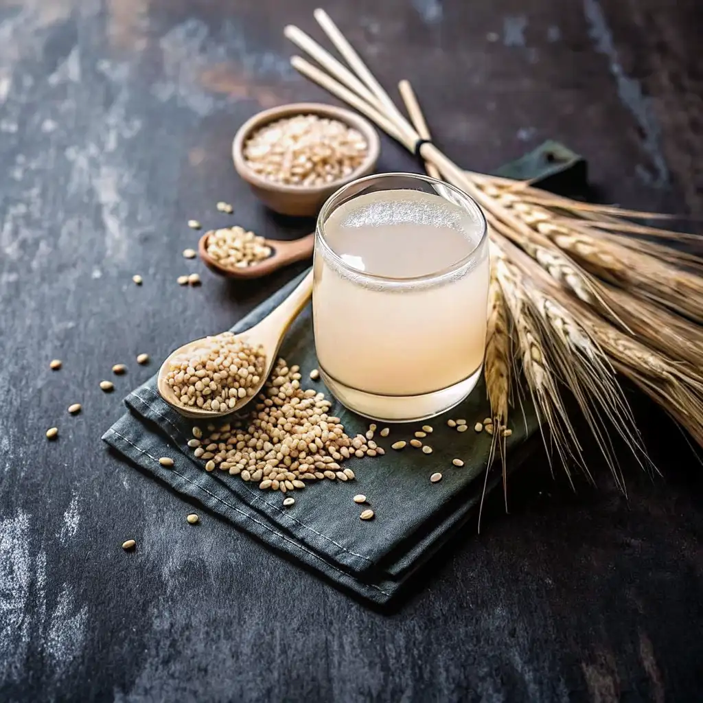 What to Know About Roasted Barley Tea Benefits and Its Health Perks 7 roasted barley tea benefits with raw grains and a glass of light brew