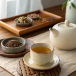 cassia seed tea Korean traditional table