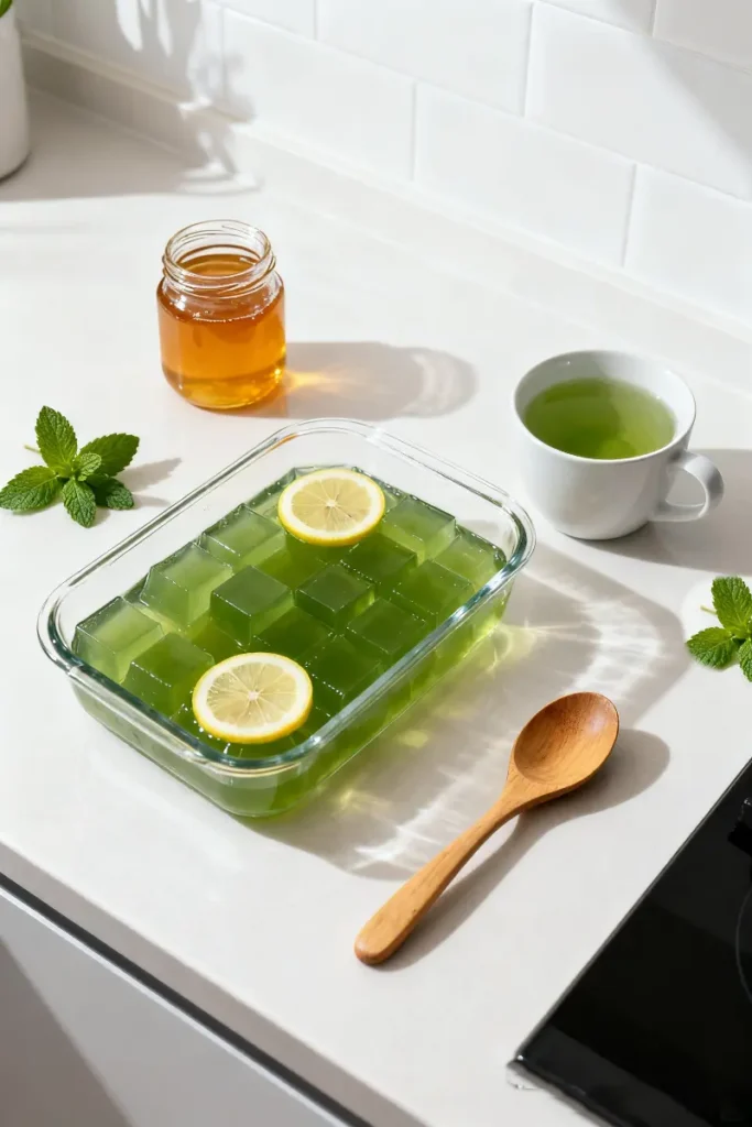 gelatin weight loss recipe with green tea and lemon