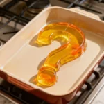 Does the gelatin trick work? Question mark-shaped gelatin in baking dish